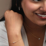 Holy Cross Crucifix Diamond Fine Bracelet