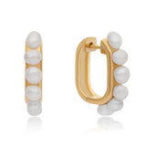 Young and Pearly Hoops Earrings