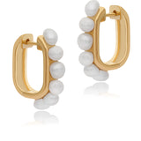 Young and Pearly Hoops Earrings