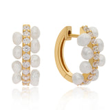 Raise Me Pearl Hoops Earrings