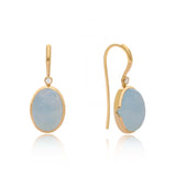 Aqua Innes Oval Earrings