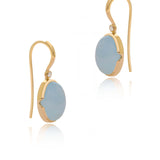 Aqua Innes Oval Earrings