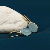 Aqua Innes Oval Earrings