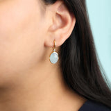 Aqua Innes Oval Earrings