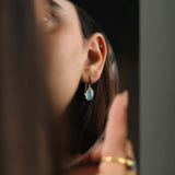 Aqua Innes Oval Earrings