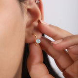 Aqua Innes Round Earrings