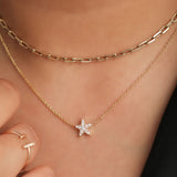 Diamond Studded Star Pendant