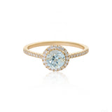 Aquamarine Everyday Fine Diamond Ring