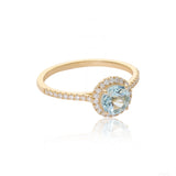 Aquamarine Everyday Fine Diamond Ring