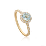 Aquamarine Everyday Fine Diamond Ring