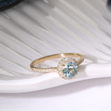Aquamarine Everyday Fine Diamond Ring