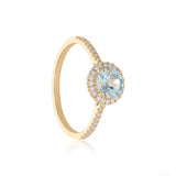 Aquamarine Everyday Fine Diamond Ring