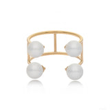 Double Baby Pearl Ring | Open Band