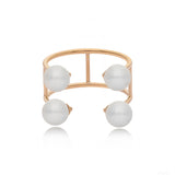 Double Baby Pearl Ring | Open Band