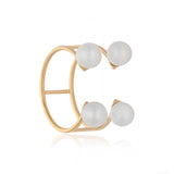 Double Baby Pearl Ring | Open Band