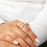 Double Baby Pearl Ring | Open Band