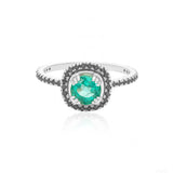 Vintage Cushion Emerald Ring