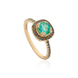 Vintage Cushion Emerald Ring