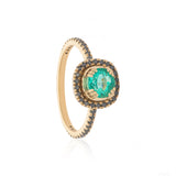 Vintage Cushion Emerald Ring