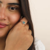 Vintage Cushion Emerald Ring