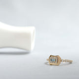 Aqua Innes Signet Ring