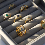 Eraya Balance Signet Ring In Lapis