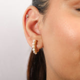 Young and Pearly Hoops Earrings
