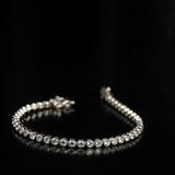 Moonlit Grace' 925 Silver Tennis Bracelet