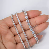 Moonlit Grace' 925 Silver Tennis Bracelet