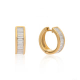 City Gleam' 925 Silver Huggies Earrings