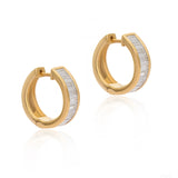 City Gleam' 925 Silver Huggies Earrings