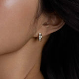 City Gleam' 925 Silver Huggies Earrings