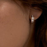 City Gleam' 925 Silver Huggies Earrings