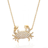 Crab Flow – Tidekeeper' 925 Silver Pendant Necklace