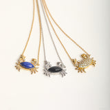 Crab Flow – Tidekeeper' 925 Silver Pendant Necklace