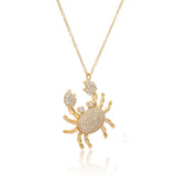 Twinkle Claws Crab 925 Silver Necklace