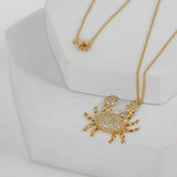 Twinkle Claws Crab 925 Silver Necklace