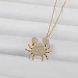 Twinkle Claws Crab 925 Silver Necklace