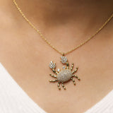 Twinkle Claws Crab 925 Silver Necklace