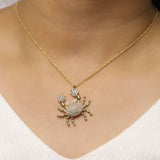 Twinkle Claws Crab 925 Silver Necklace