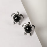 Twilight Turtles' 925 Silver Stud Earrings