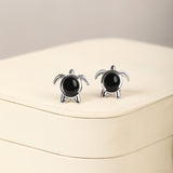 Twilight Turtles' 925 Silver Stud Earrings