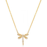 Wings of Dawn Dragonfly Silver Necklace