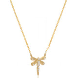Wings of Dawn Dragonfly Silver Necklace