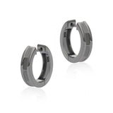 Monochrome Edge 925 Silver Huggies