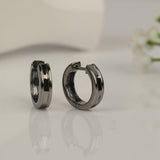 Monochrome Edge 925 Silver Huggies