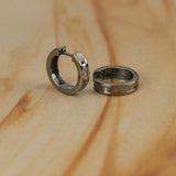 Monochrome Edge 925 Silver Huggies