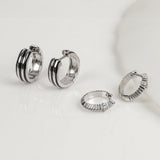 Night Gloss Silver Earrings
