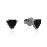 Nightform Black Onyx 925 Silver Studs Earrings
