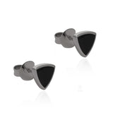 Nightform Black Onyx 925 Silver Studs Earrings